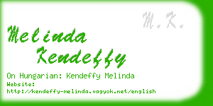 melinda kendeffy business card